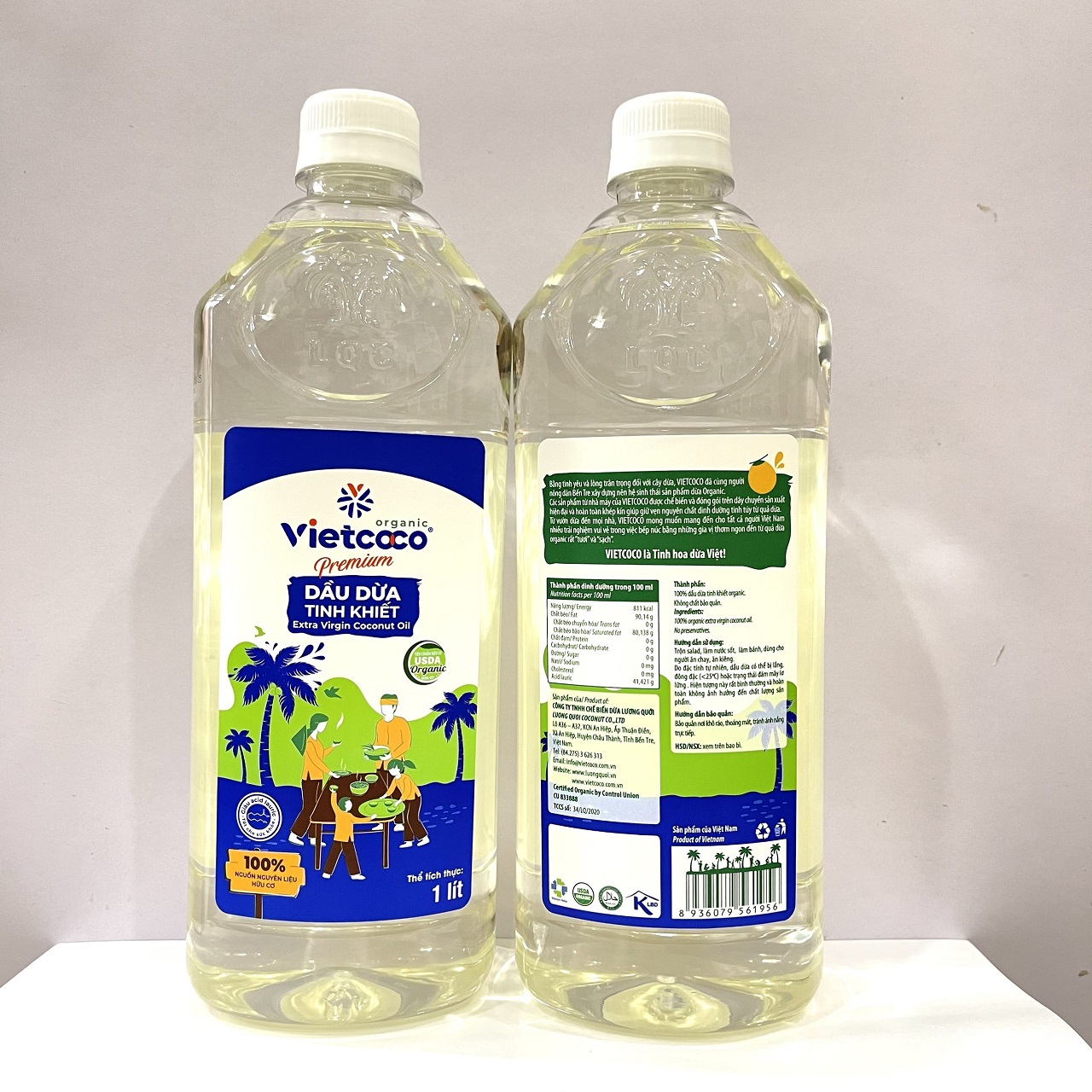 Dầu dừa tinh khiết Vietcoco chai Pet 1000ml