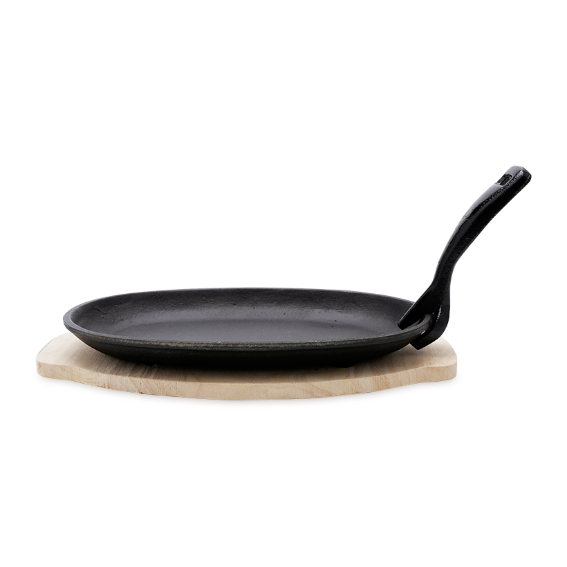 [HCM]Chảo gang chống dính làm bít tết Oval (Trung)