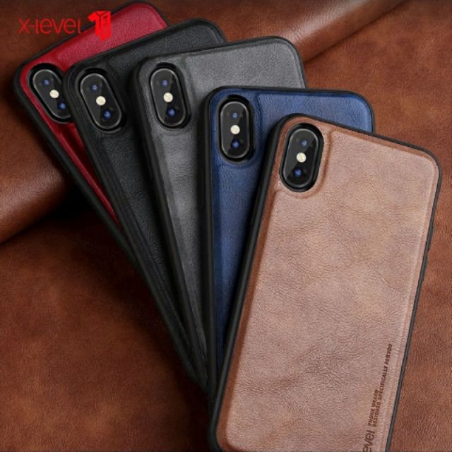 Ốp lưng iphone x/xr/xs max da pu hiệu xlevel cao cấp
