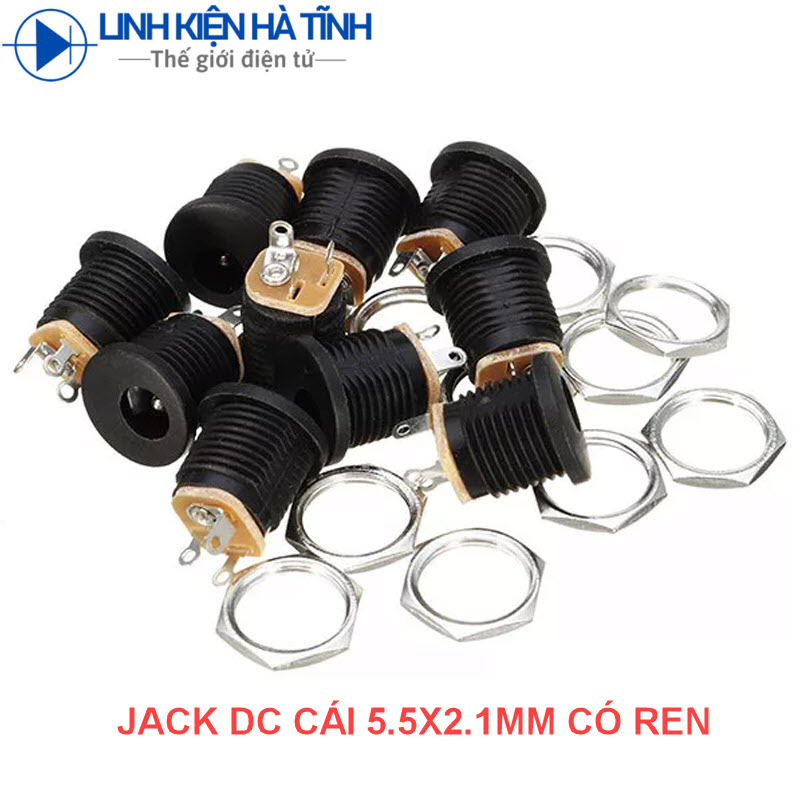 10 cái jack dc 5.5x2.1 có ốc vặn