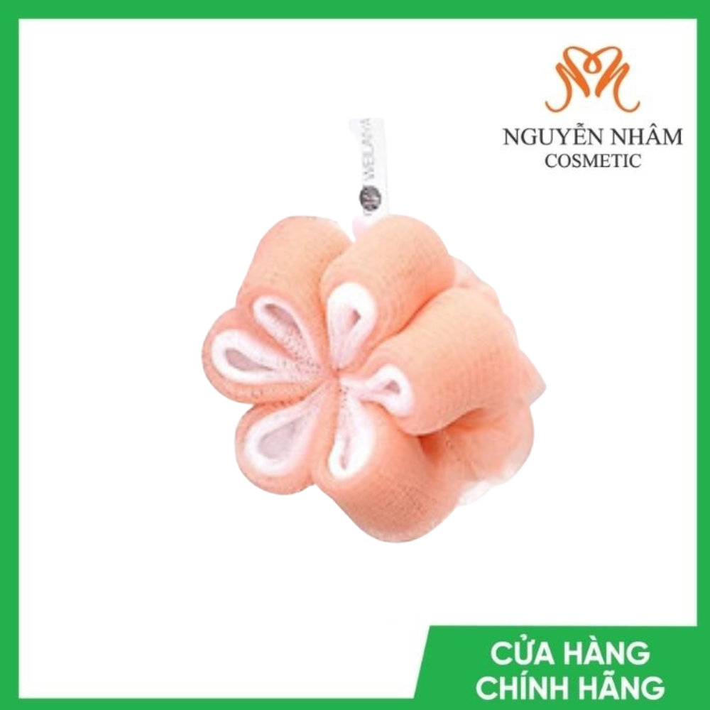 Bông tắm Weilaiya Dạng Tròn Vải Lưới Mềm Mại Cao Cấp