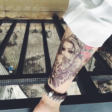 HCM]Hình xăm dán đẹp tatoo cô gái đầu lâu kích thước 15 x 21 cm ...