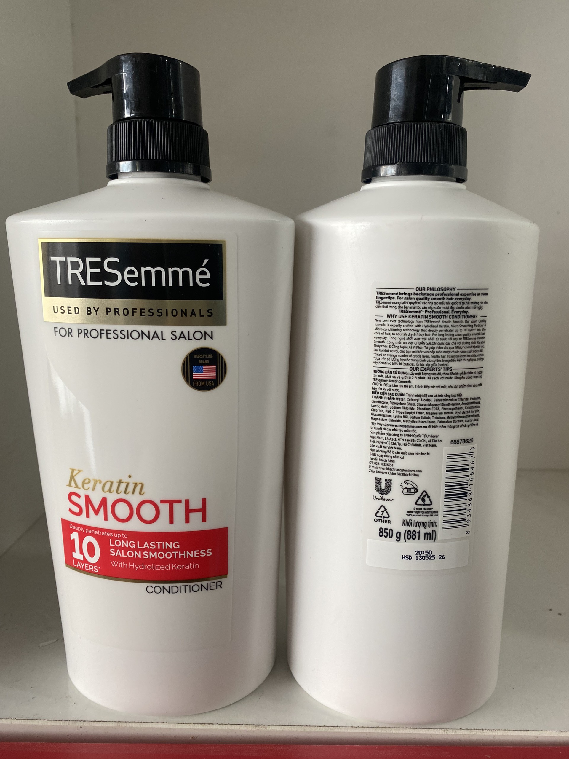 Dầu Xả Tresemmé Keratin Smooth Chai 850G