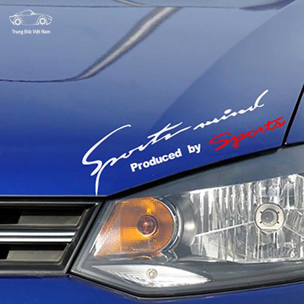 Tem Decal SPORT MIND dán trang trí ô tô xe máy
