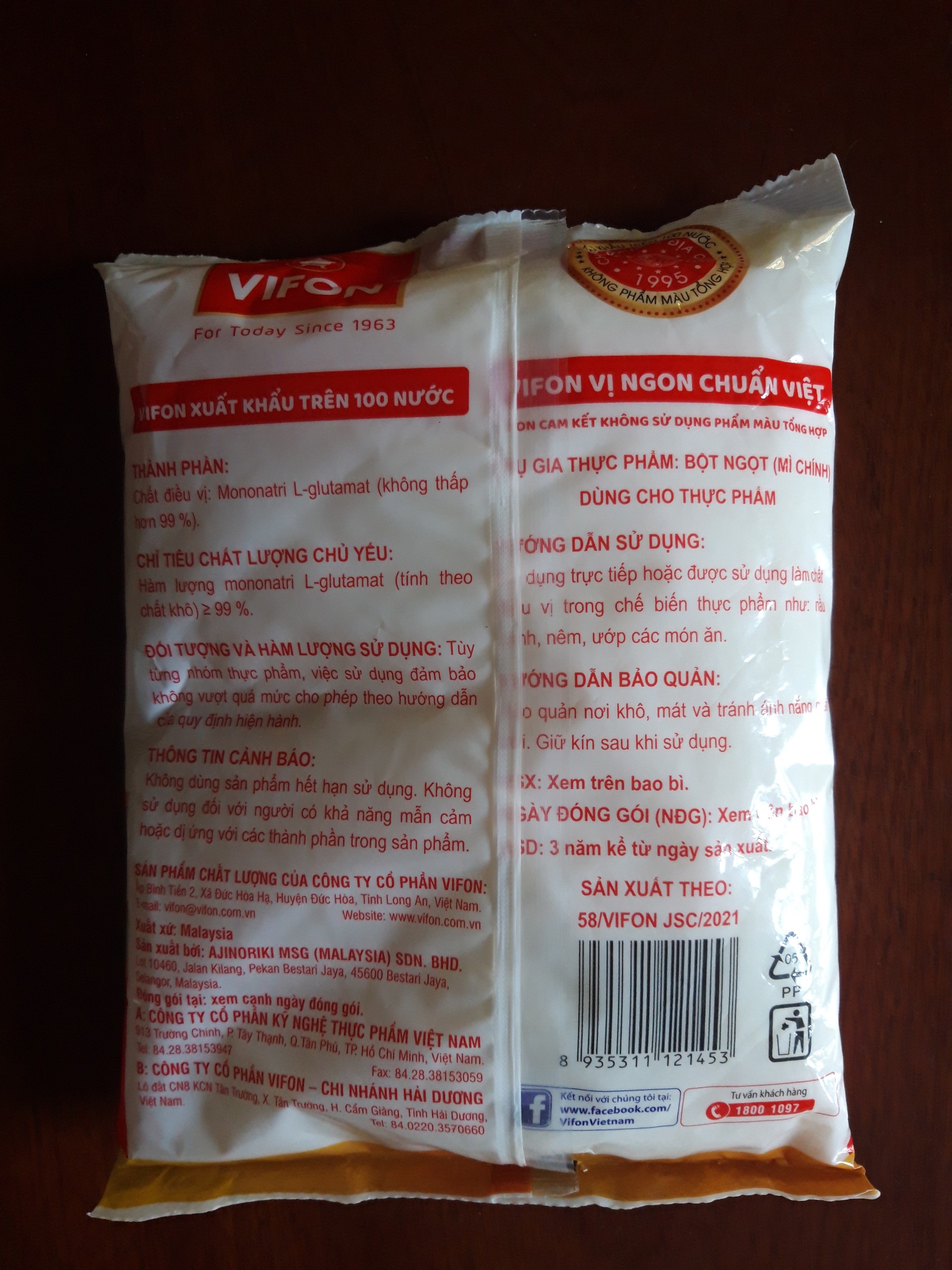 Bột ngọt Vifon 900g ( Mì chính)