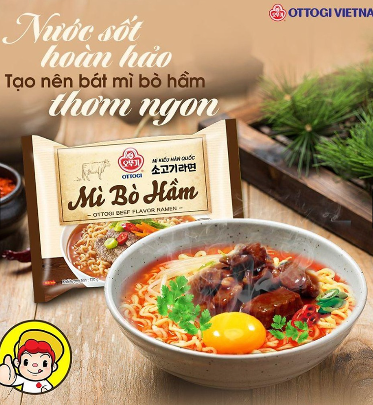 Mì Bò Hầm Ottogi 8 gói