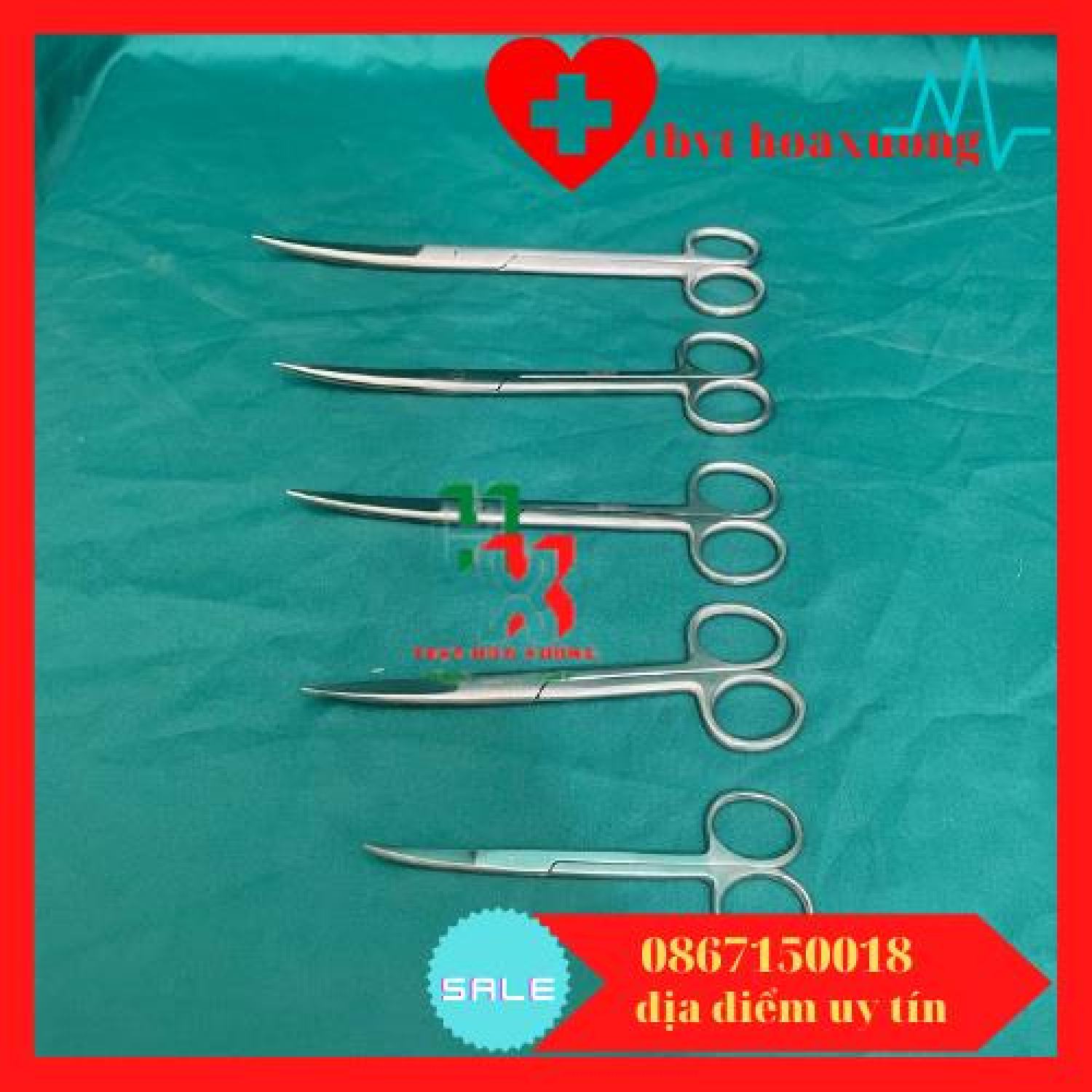[Hàng Cao Cấp] Kéo Y Tế Cong Nhọn 2 Đầu 18cm - Pakistan