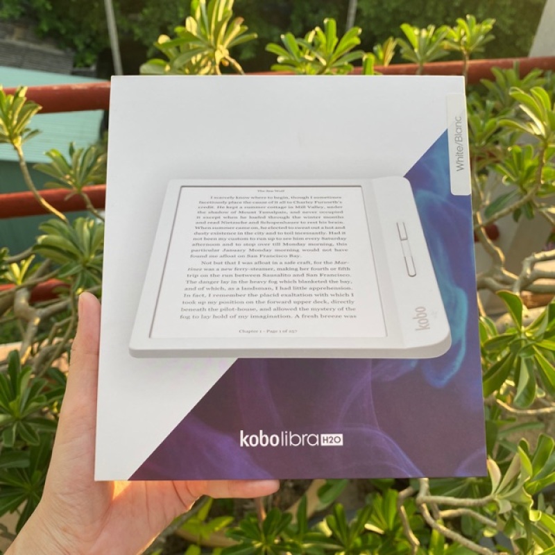 [HCM][Trả góp 0%]Máy đọc sách Kobo Libra H20 nguyên seal màu trắng sản phẩm tốt độ bền cao cam kết sản phẩm nhận được như hình và mô tả