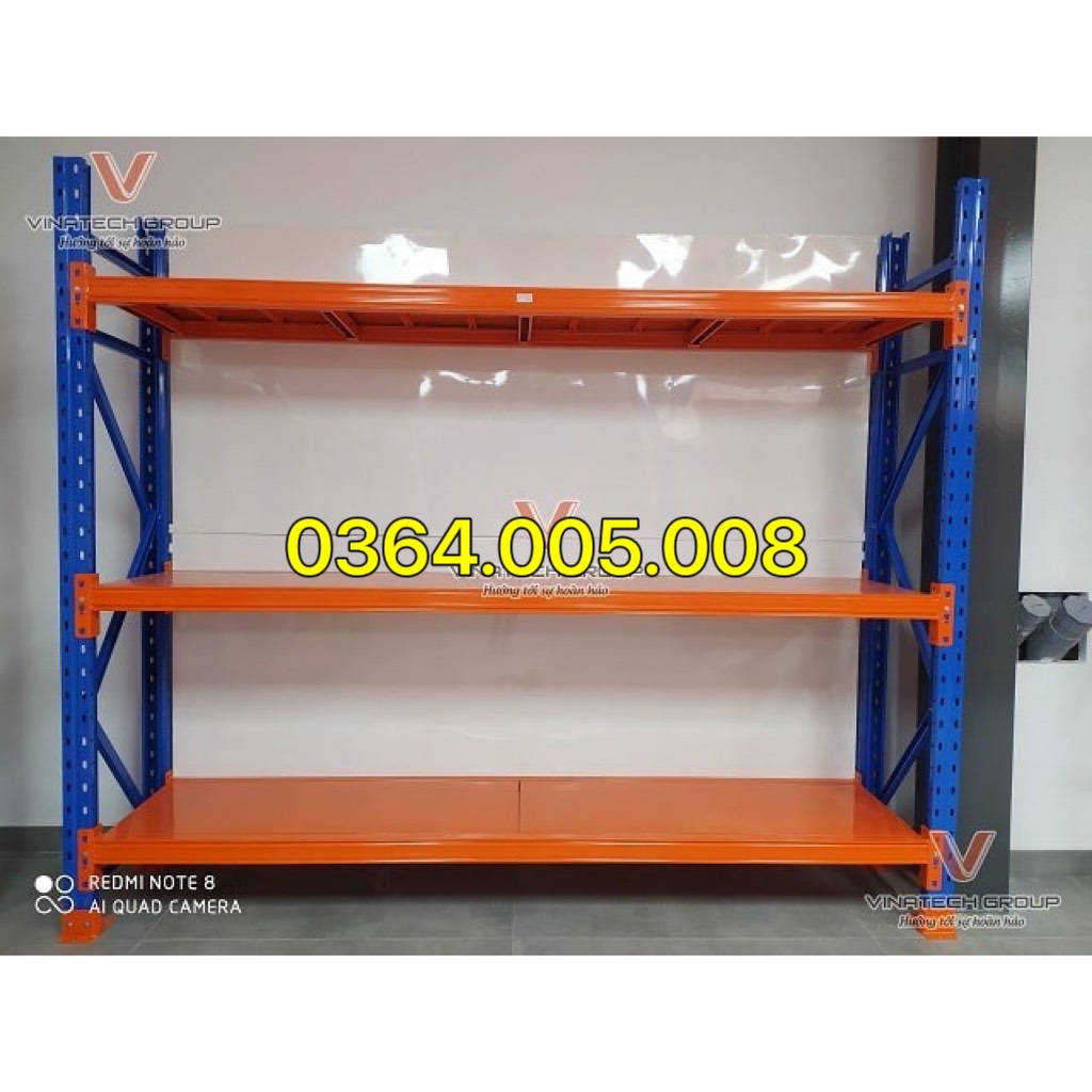 Kệ trung tải cao cấp - dài 2m x rộng 60cm x cao 2m x 3 tầng