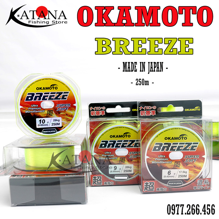 [HCM]Cước câu Okamoto Breeze cuộn 250m - Made in Japan