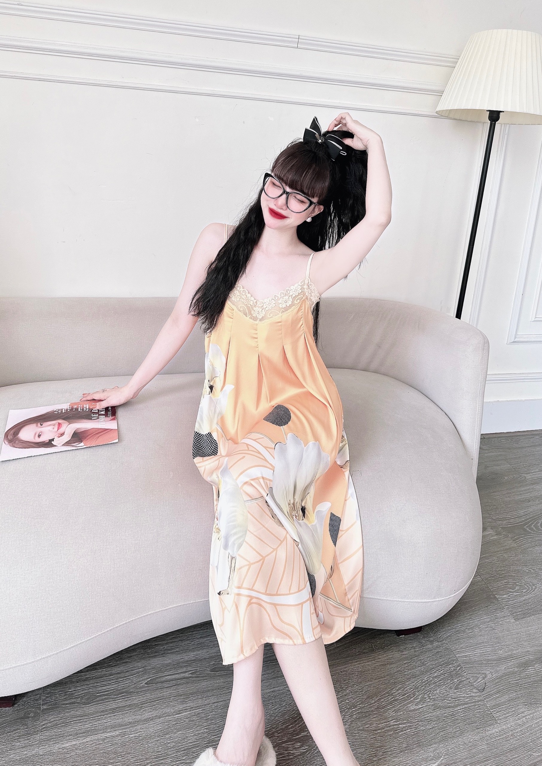 ĐẦM LỤA XẾP LY THIẾT KẾ CAO CẤP
