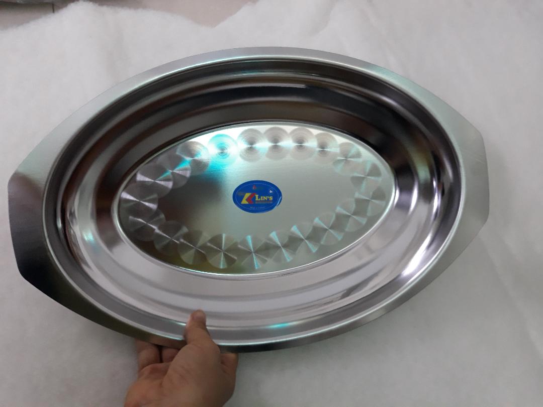 2 Dĩa trơn sâu lòng inox 35cm và 40cm