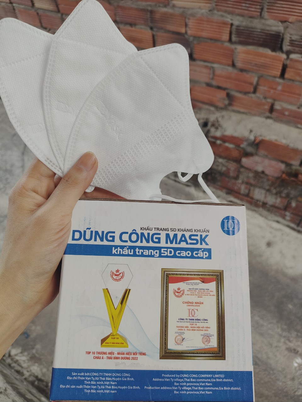 Giá Sỉ thùng 200 chiếc khẩu trang 5D Dũng Công