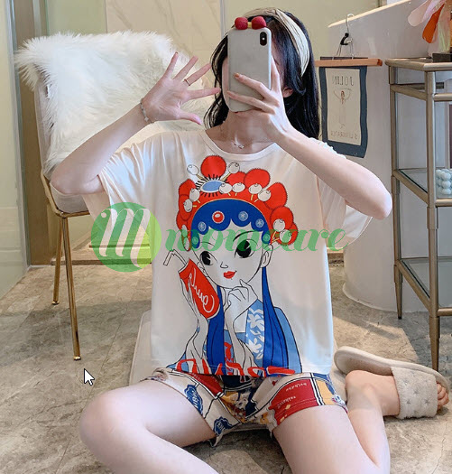 Bộ đồ nữ, đồ bộ ngủ nữ, set đồ nữ dễ thương hàng quảng châu loại 1