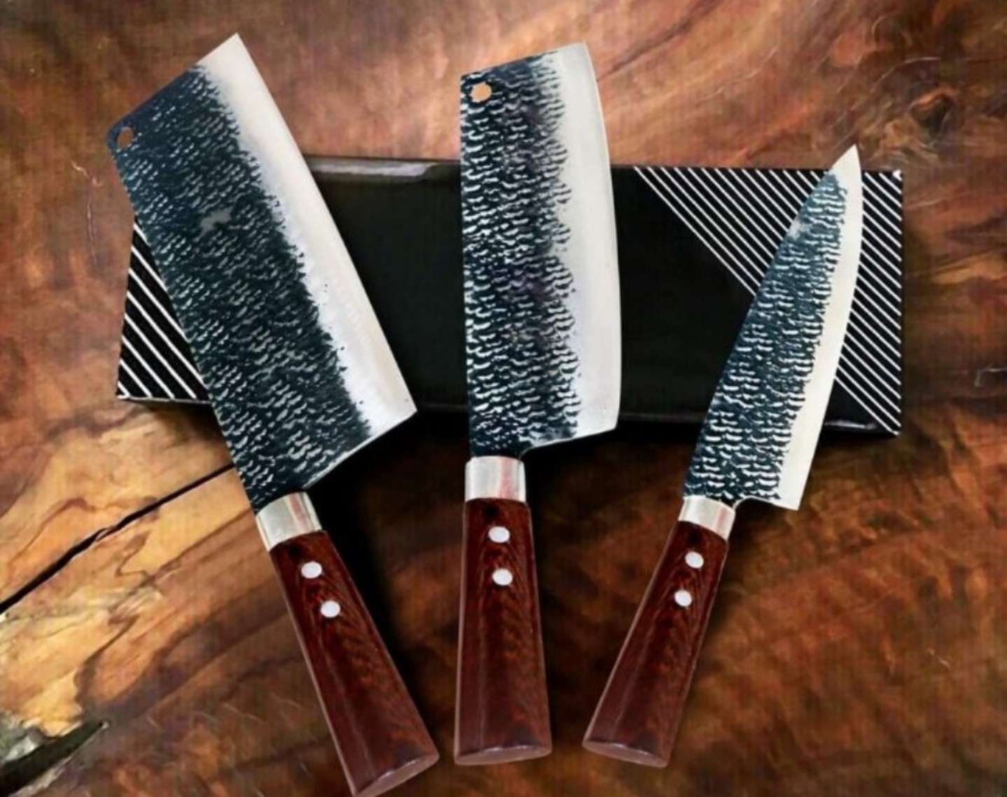 [ GIÁ SỐC ] Bộ 3 dao rèn thủ công từ nhíp ô tô
