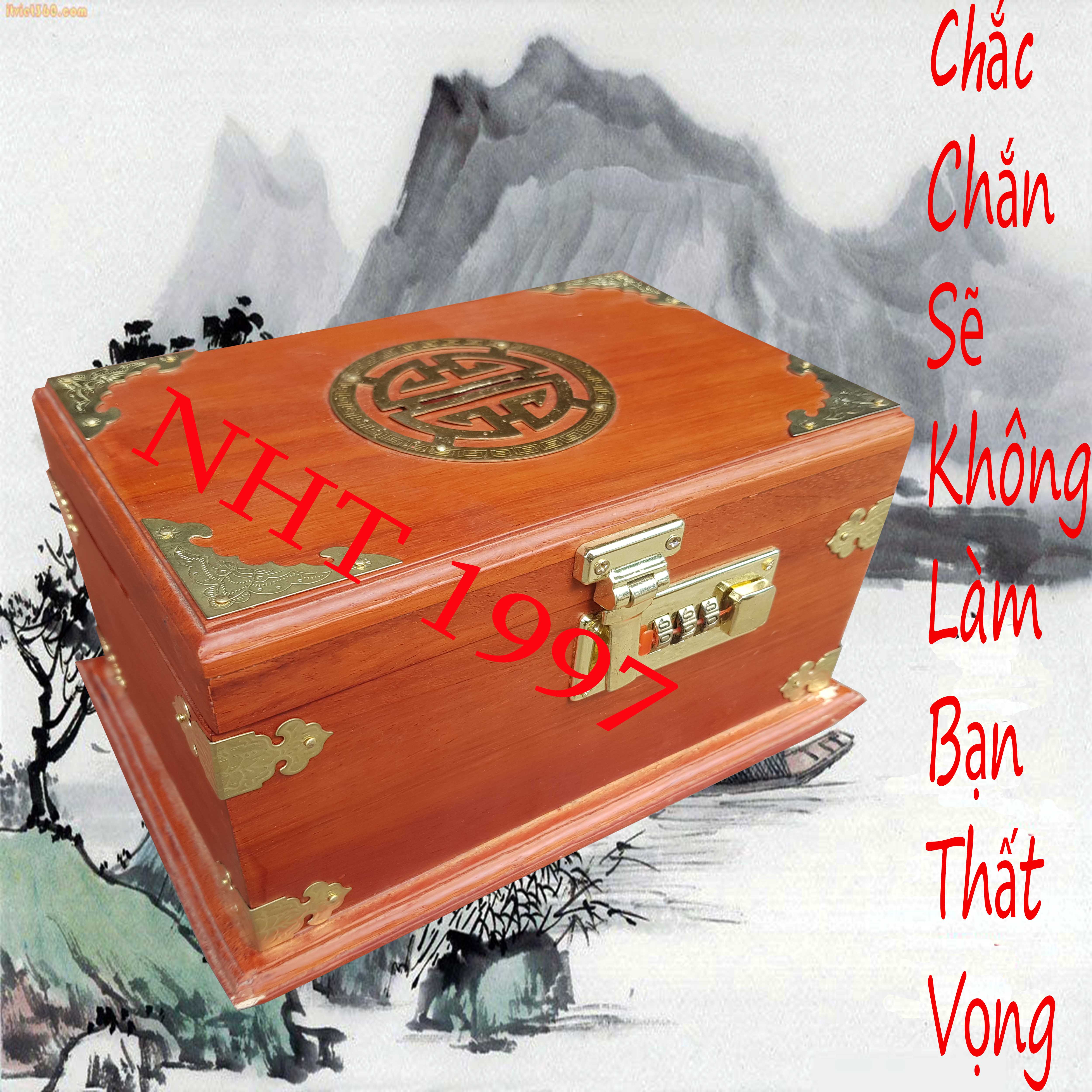 Hộp đựng tiết kiệm tiền gỗ có mã số