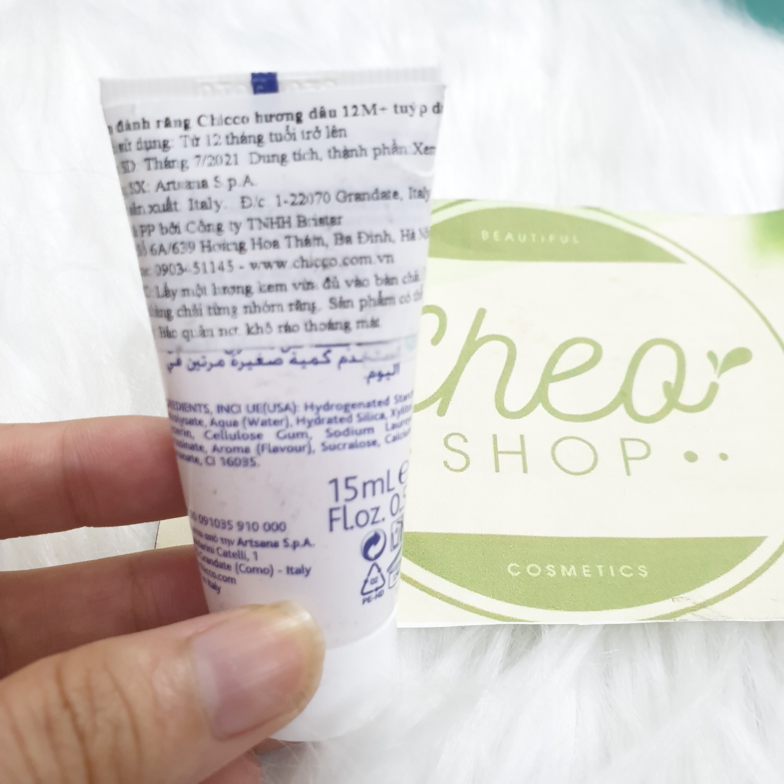 [HCM]Kem đánh răng Chicco hương dâu 12M+