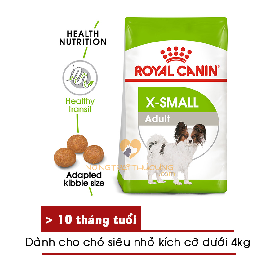 Thức ăn hạt cho chó Royal Canin X-SMALL ADULT (500g hoặc 1.5kg) - [Nông Trại Thú Cưng]
