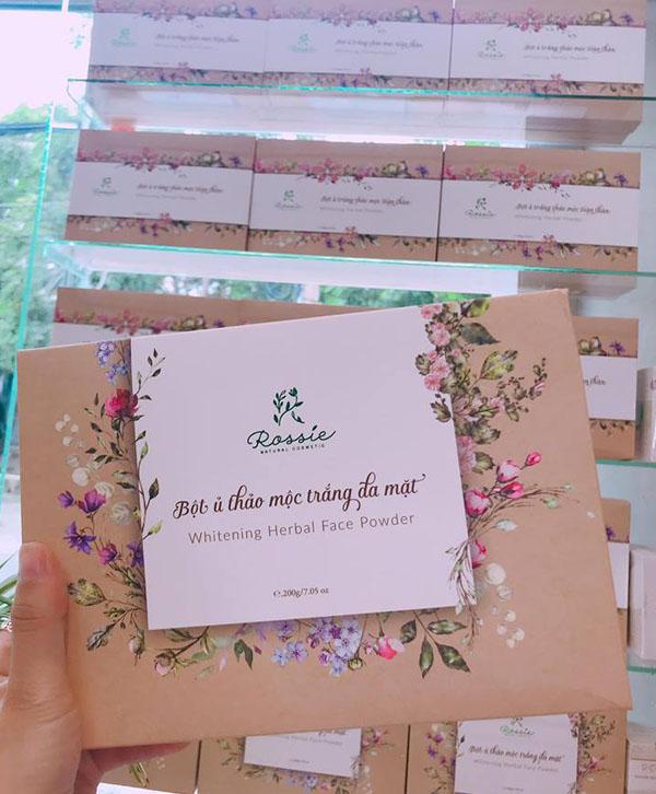 (Chính Hãng)Bột Ủ Trắng Da Mặt Thảo Dược Rossie (Ủ Trắng Da Mặt)