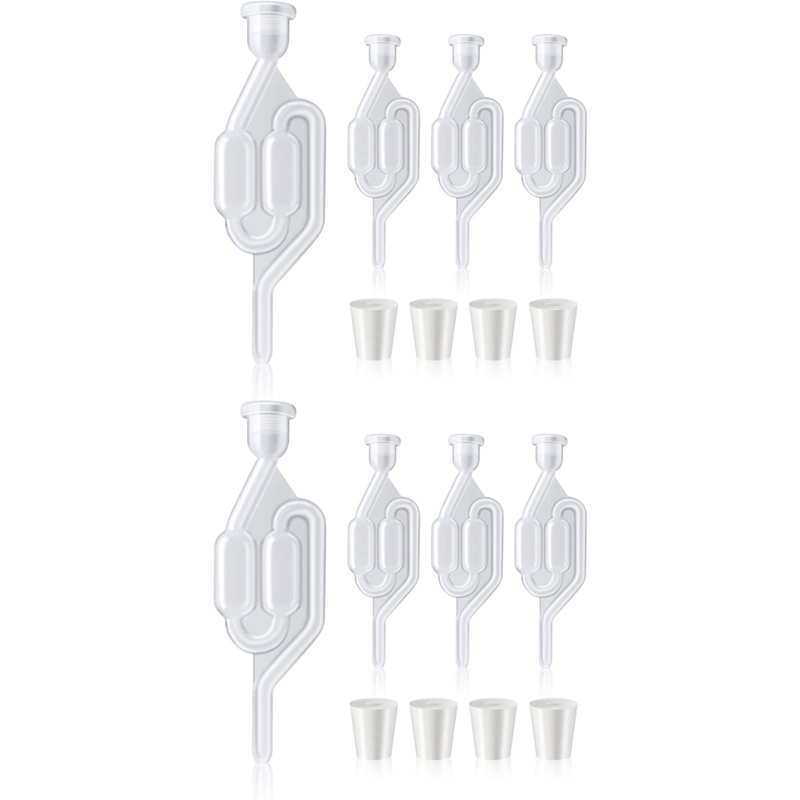 16X Brewing Airlock Wine Airlock Beer Airlock with Rubber Airlock