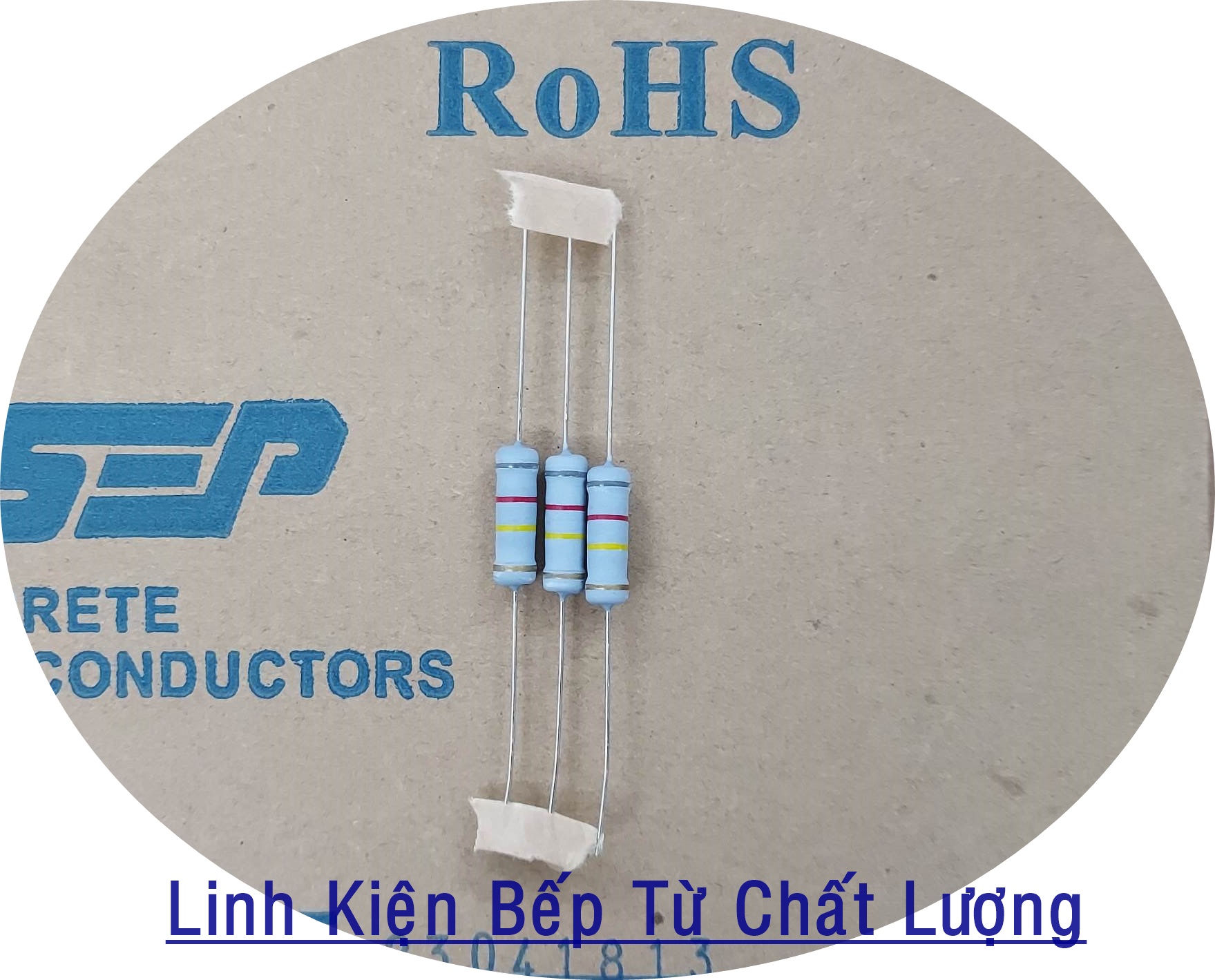 Điện trở vạch 820k 2w màng cacbon mới.