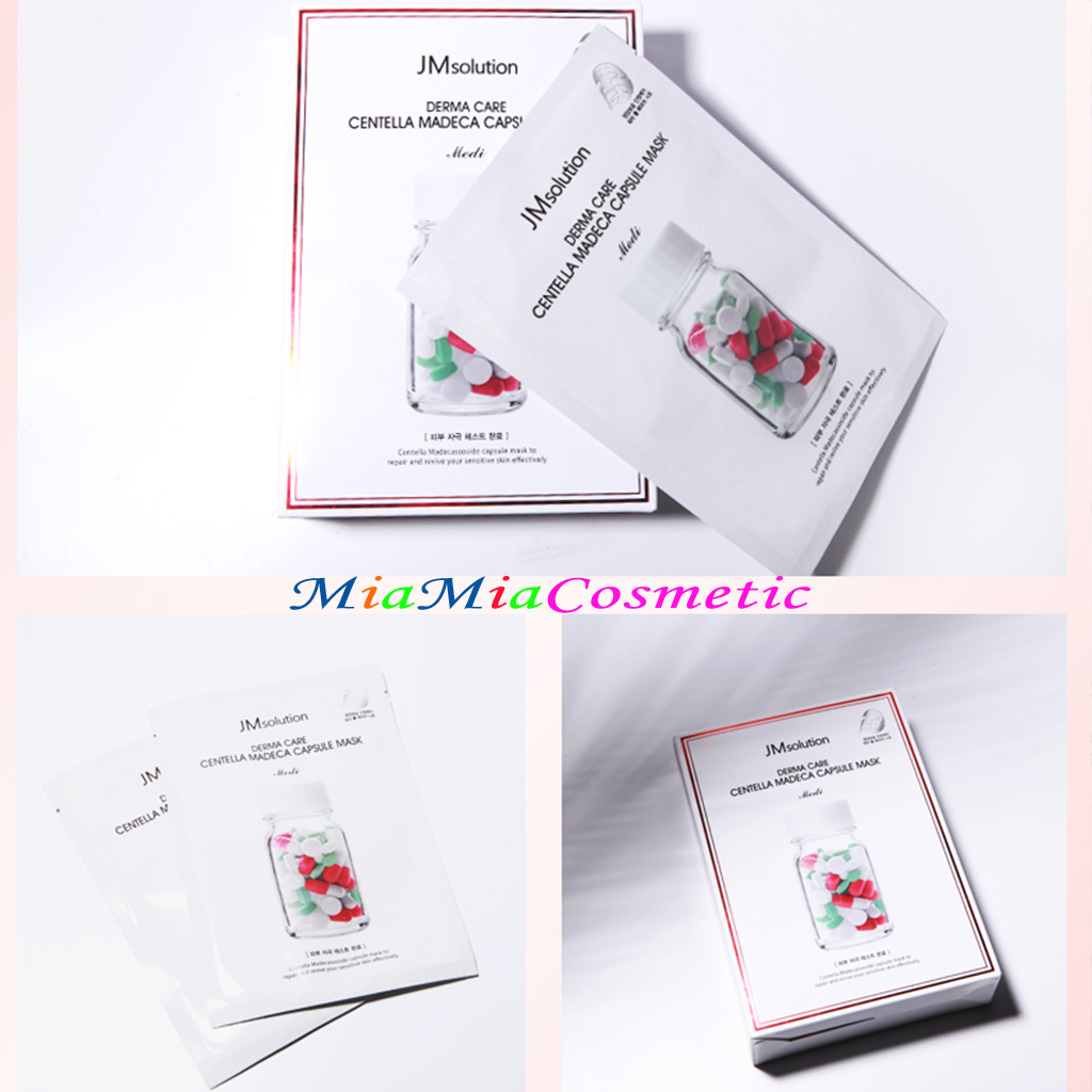 JMSOLUTION Mặt Nạ Centella [MIẾNG LẺ] Cấp Ẩm Da Khô Da Nhạy Cảm JM Solution Derma Care Centella Repair Capsule Mask
