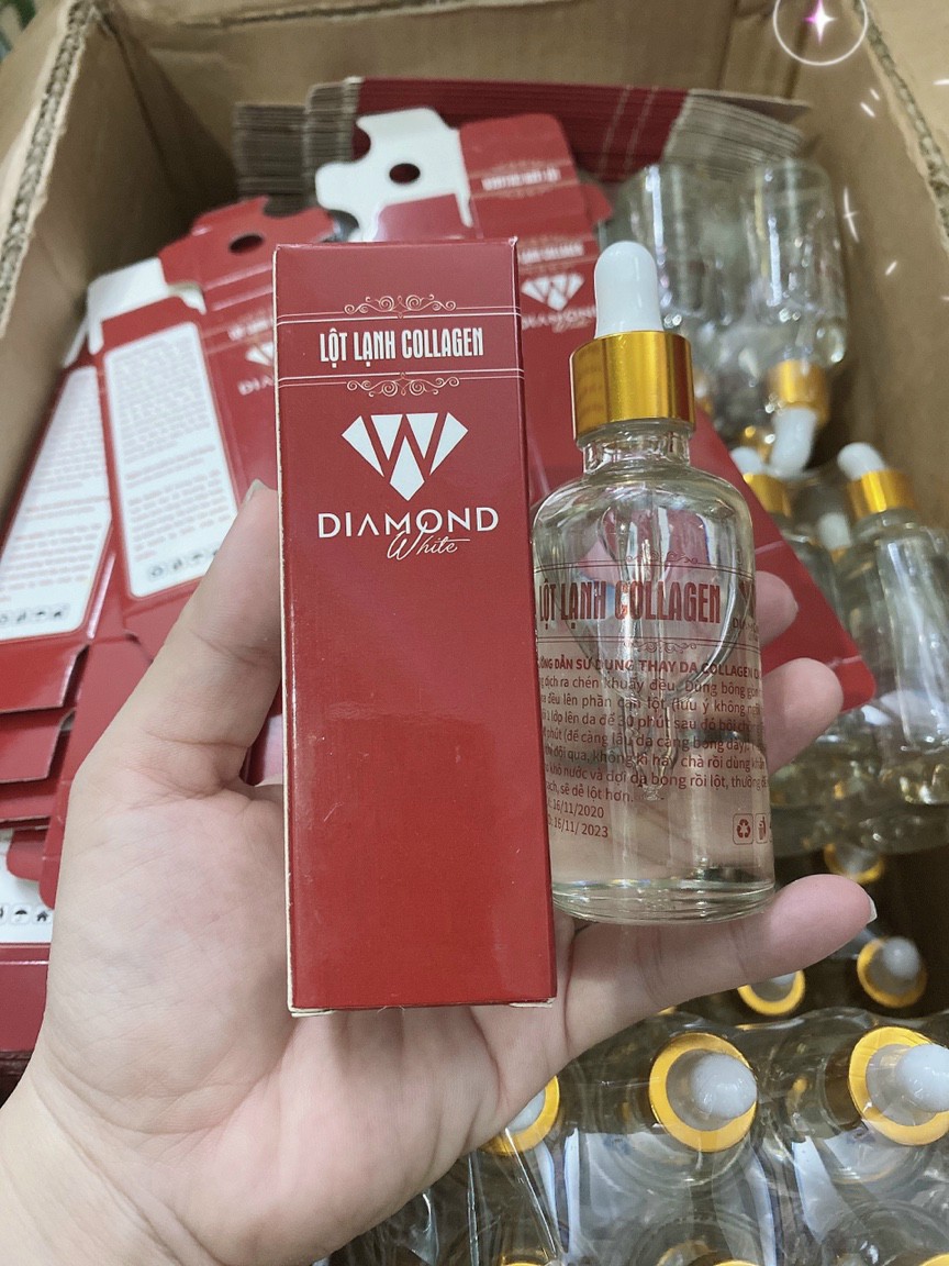 Lột lạnh collagen diamond hàng về Dành cho da dầy - da Ngăm đen - da ko ăn kem Lột 1 lần là trắng )