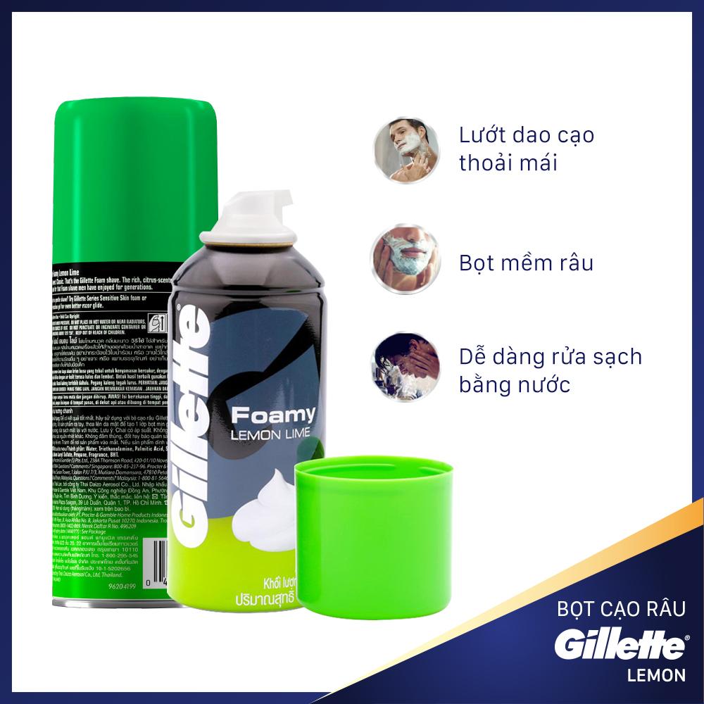 Bọt cạo râu Gillette Hương Chanh 175g