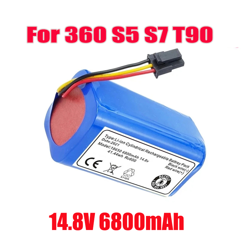 Đối với qihoo 360 s5 s7 t90 14.8v 12800mah robot máy hút bụi pin gói robot máy hút bụi thay thế batteries.2023