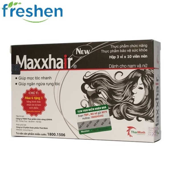 [HCM]Thực phẩm bảo vệ sức khỏe Maxxhair kích thích mọc tóc giảm tóc gãy rụng nhập khẩu