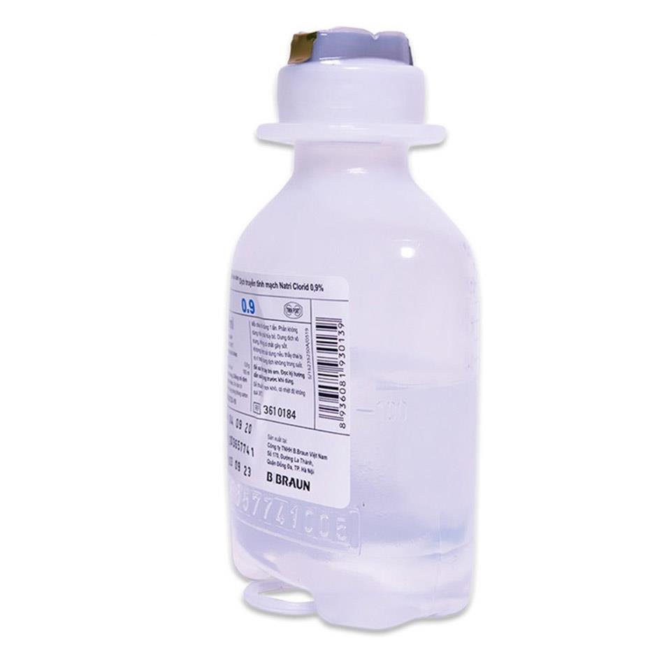 Nước muối truyền Natri Clorit 0,9% NACL2 dịch pha truyền tĩnh mạch B-BRAUN 100ml - 500ml