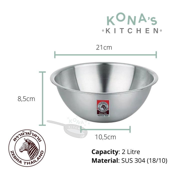 Thau trộn inox 304 Zebra - Thái Lan - Nhiều size