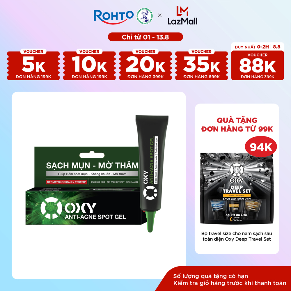 Gel chấm mụn, mờ thâm Oxy Anti-Acne Spot Gel 10g