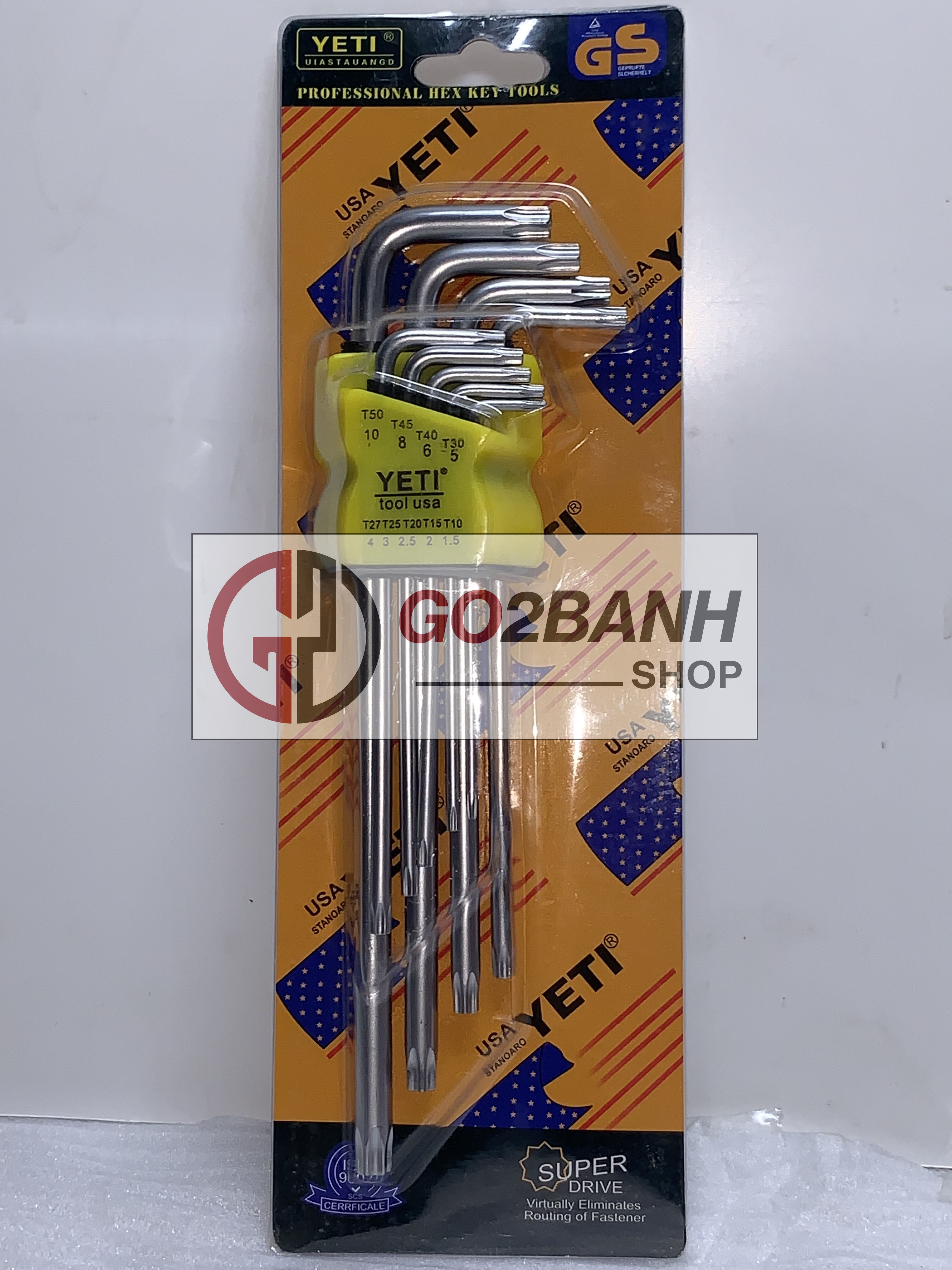 Bộ lục giác bông Yeti 9 cây chất lượng cao