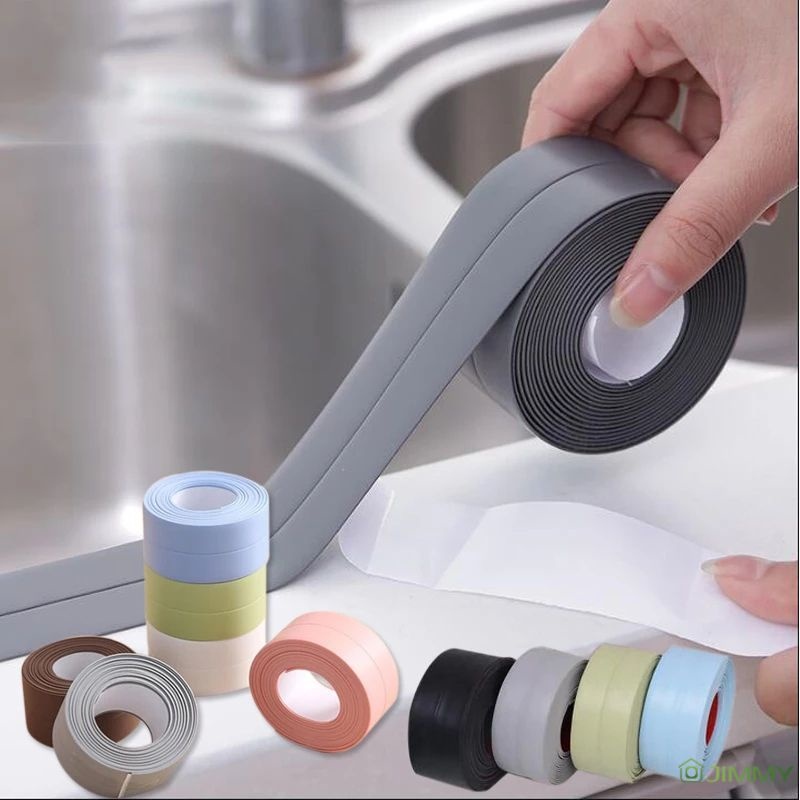 Băng keo pvc dán viền bếp chống dầu mỡ băng dính dán mép tường chống ẩm mốc