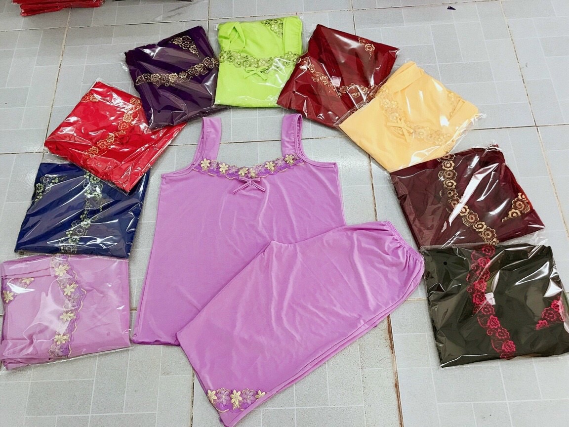 [HCM]Bộ thun lạnh màu lửng size 40-65kg (chiều cao 1m năm tám trở lên dùm shop nhé)
