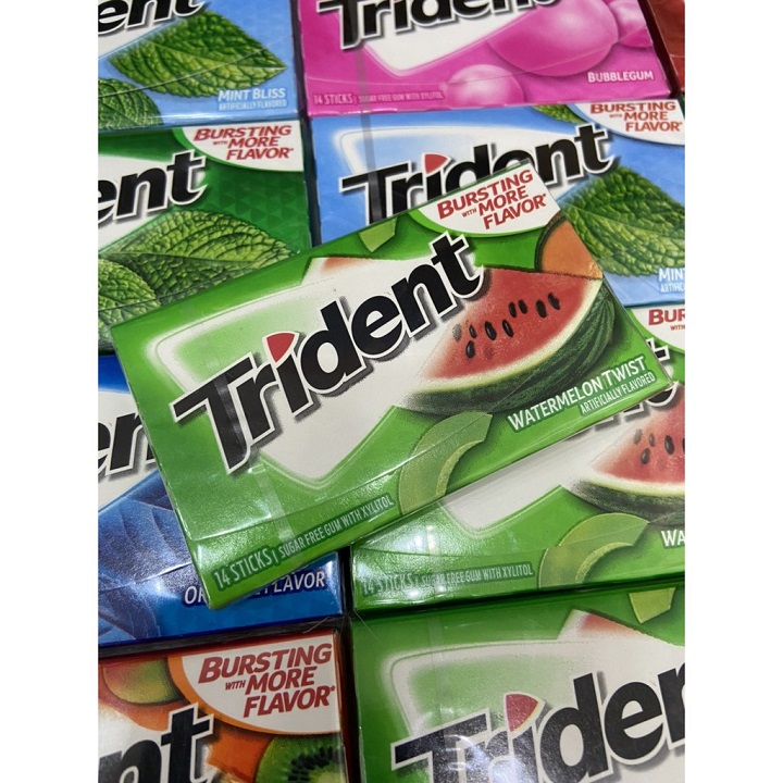Kẹo singum Trident hộp 14 tép hàng Mỹ