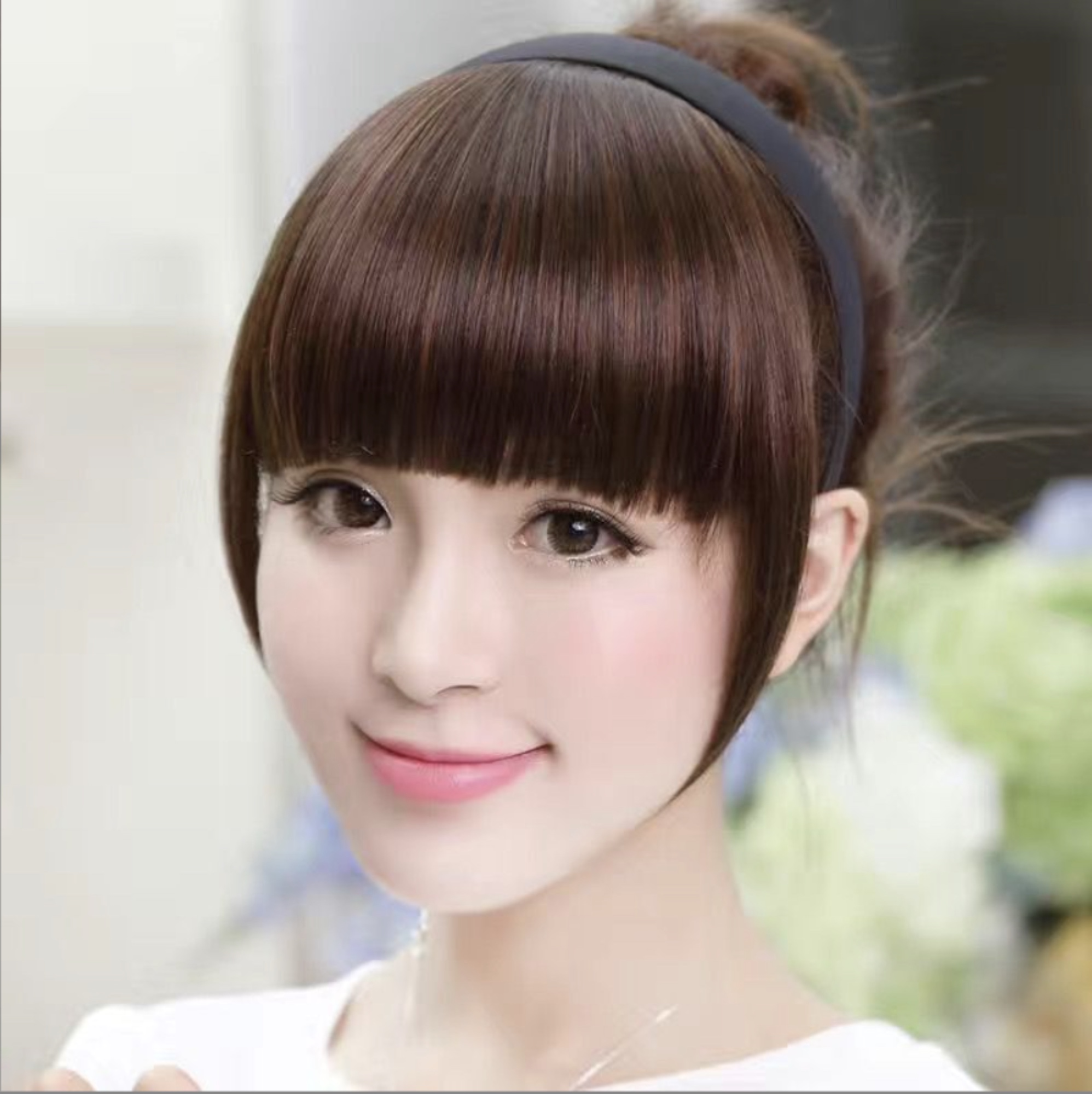Tóc giả mái thưa có mai đáng yêu Hàn Quốc