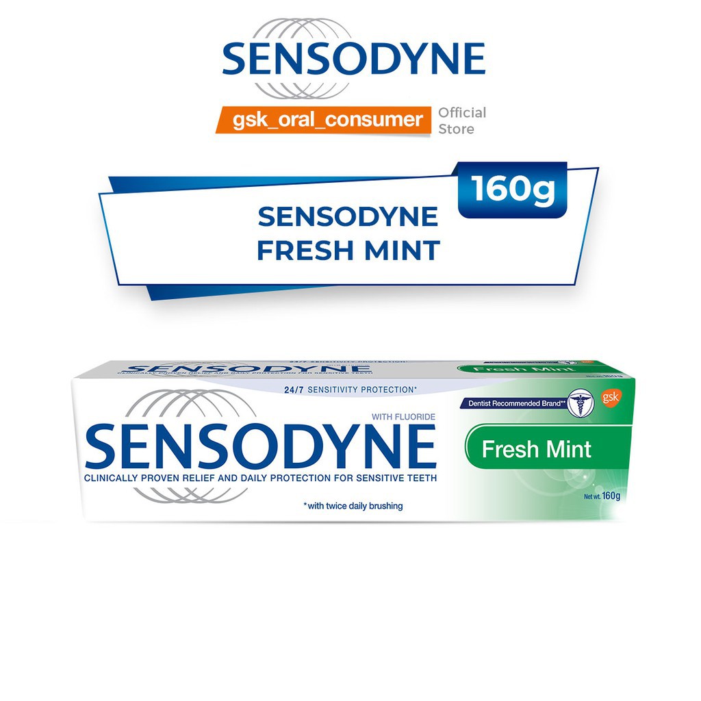 Combo 4 Kem Đánh Răng Sensodyne Fresh Mint Bạc Hà Fresh Mint Toothpaste 160g