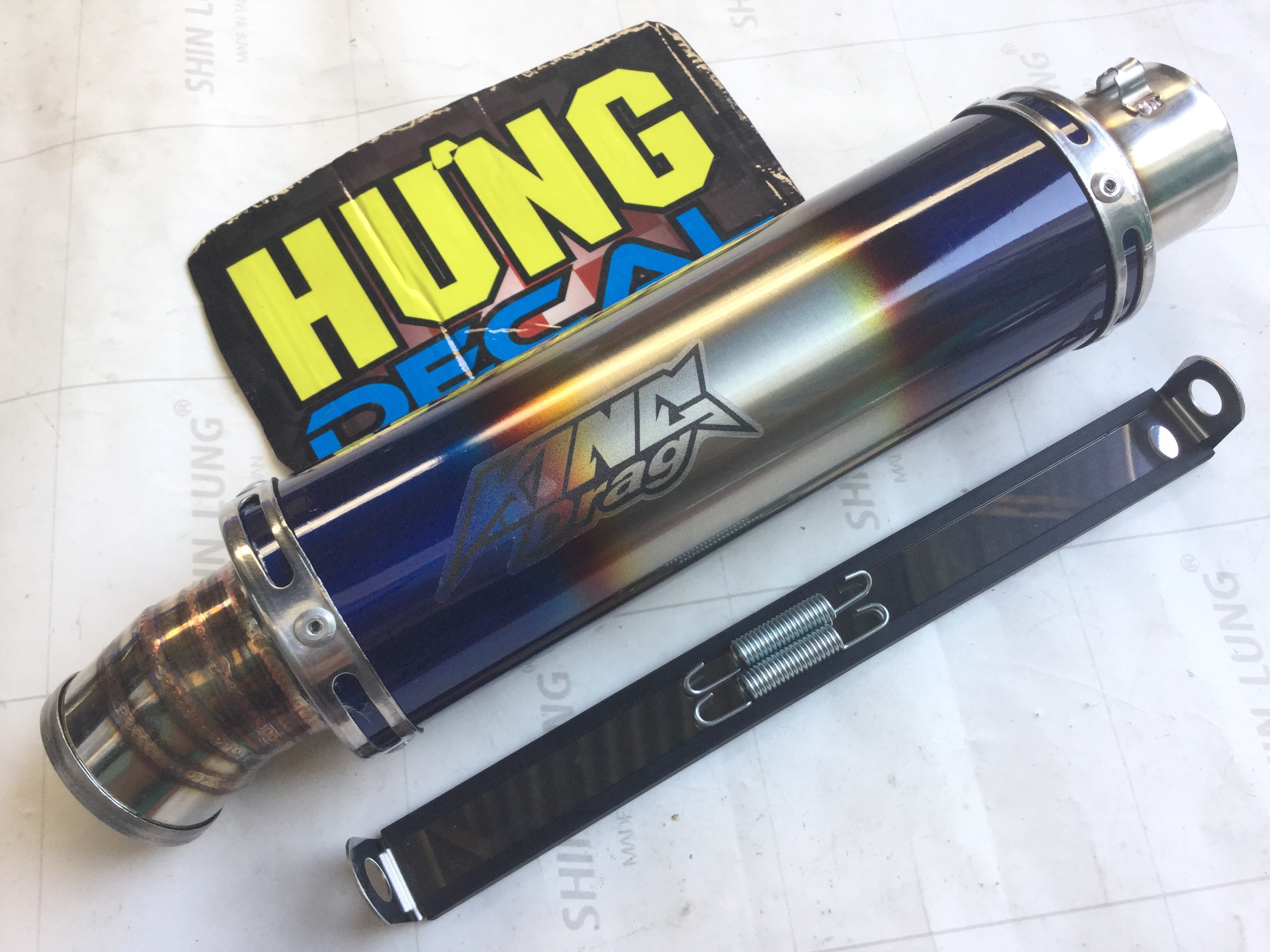 Pô KingDrag titan Cổ Titan Wave 100 + Dream + Cúp + Xe 50