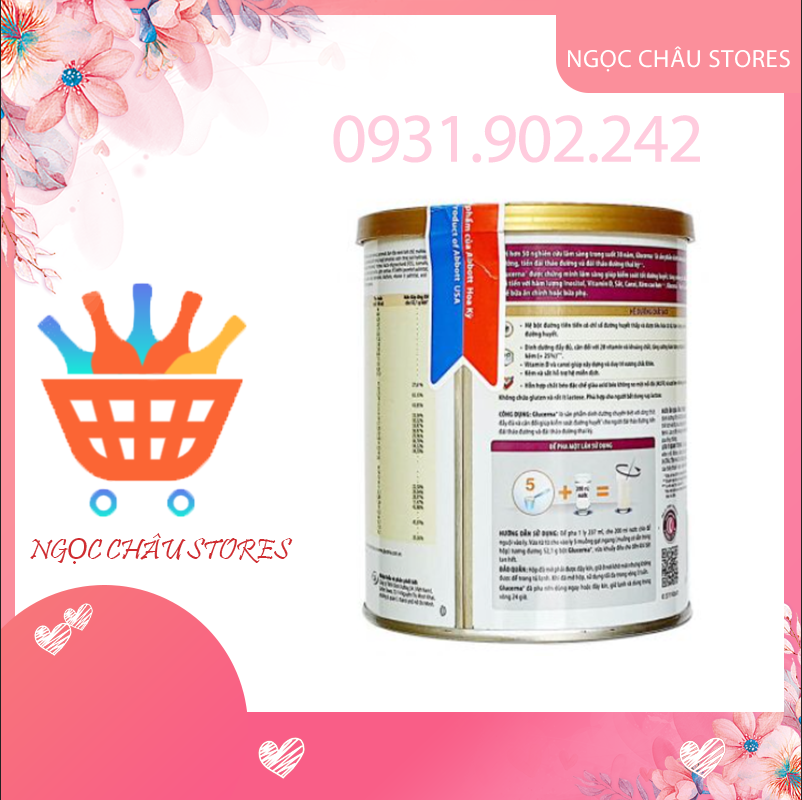 Lon sữa bột Glucerna Hương Vani 400g