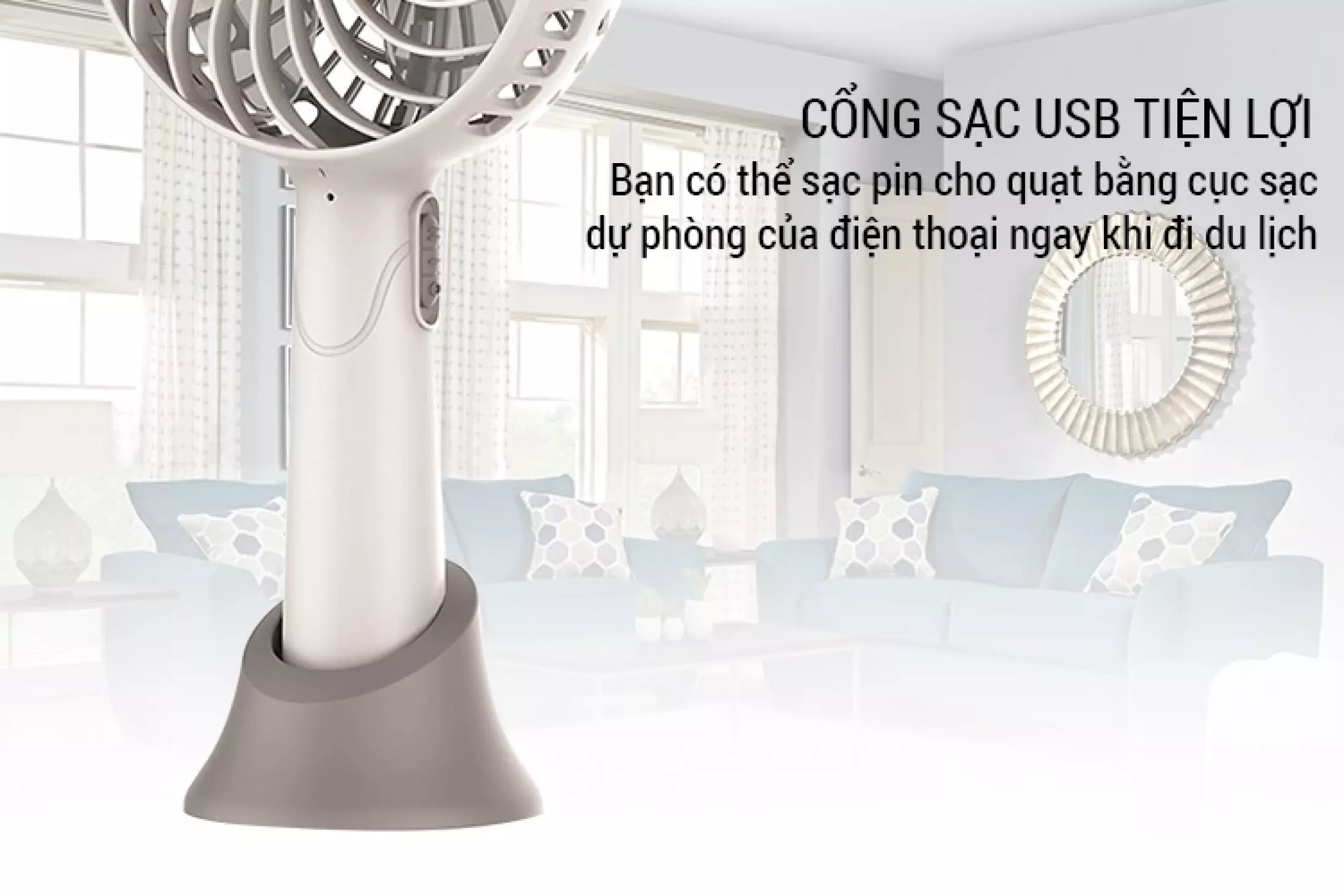 Quạt Sạc Cầm Tay Comet CRF0804