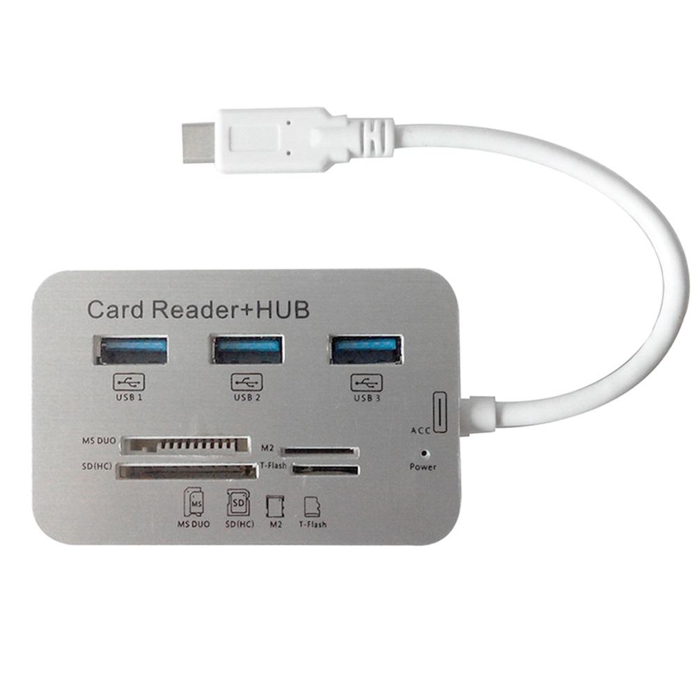 Hub Usb kết nối cổng Type C kiêm đầu đọc thẻ đa năng