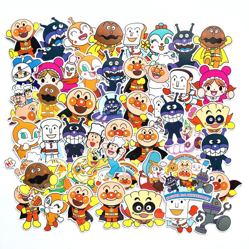 Set 30-80 Sticker Anpanman ảnh decal hình dán ép lụa