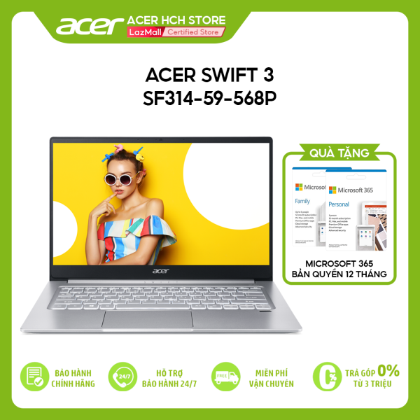 Bảng giá [VOUCHER 10% từ 27-29.03] Laptop Acer Swift 3 SF314-59-568P (i5-1135G7 | 8GB | 1TB | Intel Iris Xe Graphics | 14 FHD | Win 10) Phong Vũ