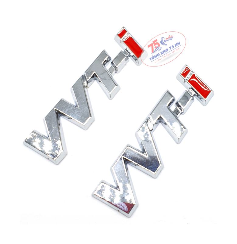 Tem logo chữ VVT-i nổi 3D hợp kim trang trí xe hơi ô tô Toyota Innova, Fortuner, Vios