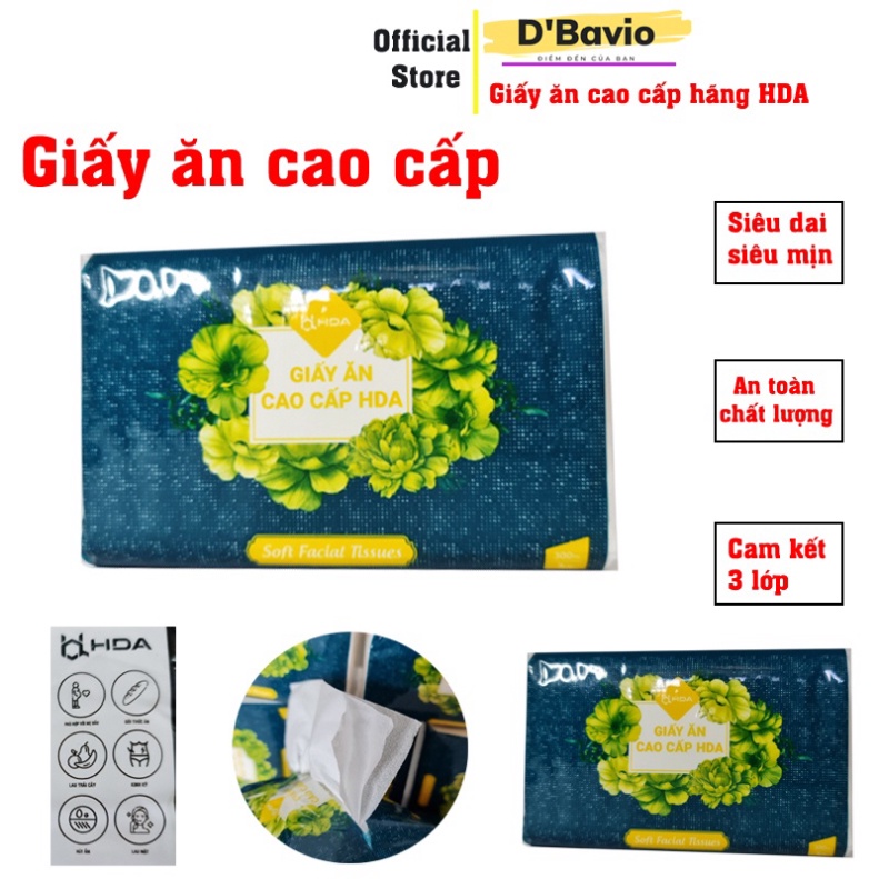 Gói Giấy ăn Rút lụa cao cấp HDA Siêu Dai Chất Lượng Cao. ĐTVM