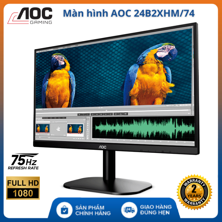 BÁO GIÁ Màn Hình 24 Inch 75hz | Shopee Lazada Sendo Tiki mới nhất 46 (Bảo hành 24 tháng) Màn hình máy tính cây AOC IPS 24B2XHM/74 - FHD (1920 x 1080) 75Hz 5ms 24 inches l HÀNG CHÍNH HÃNG , Màn hình máy tính 24 inch , màn hình pc , màn hình pc gaming