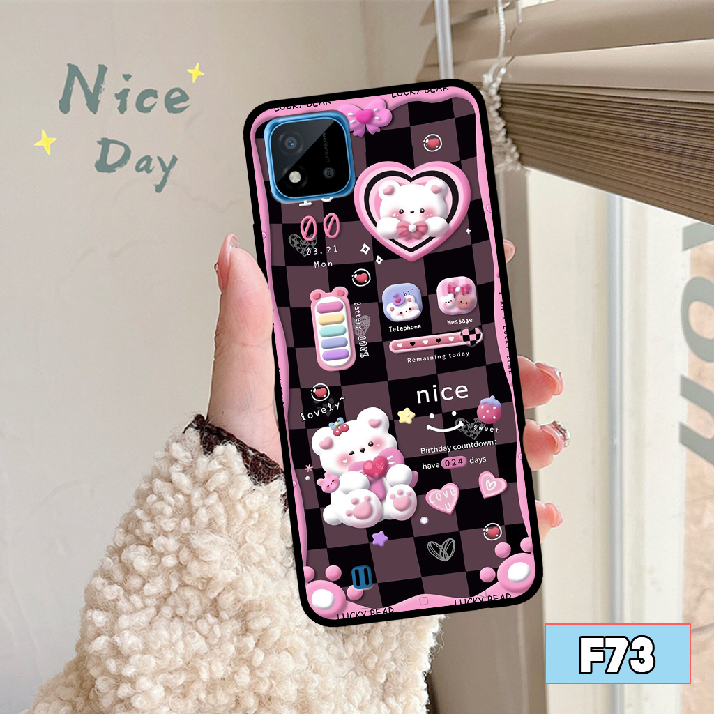Ốp lưng realme c11 2021/ realme c20/ c11 2020 hình thỏ, gấu nâu cute dễ thương