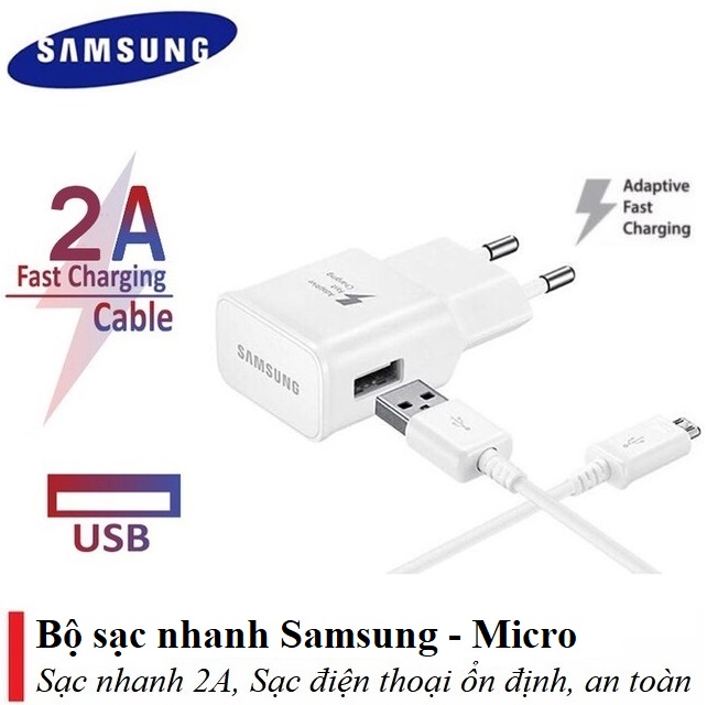 Củ sạc nhanh 2A Micro USB cho các dòng máy điện thoại ( SIÊU BỀN )